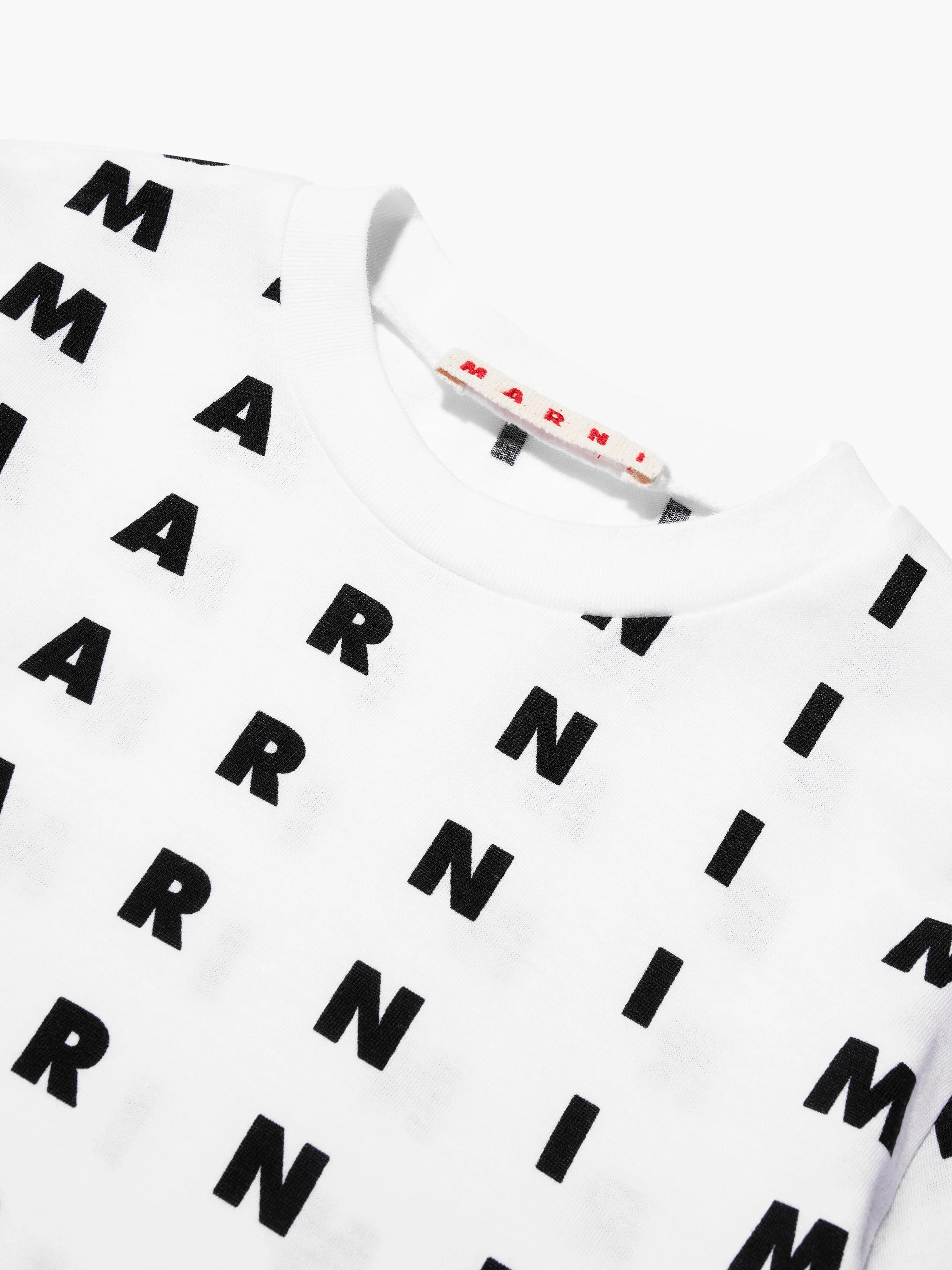 MARNI Kids Logo Print T-Shirt in White
