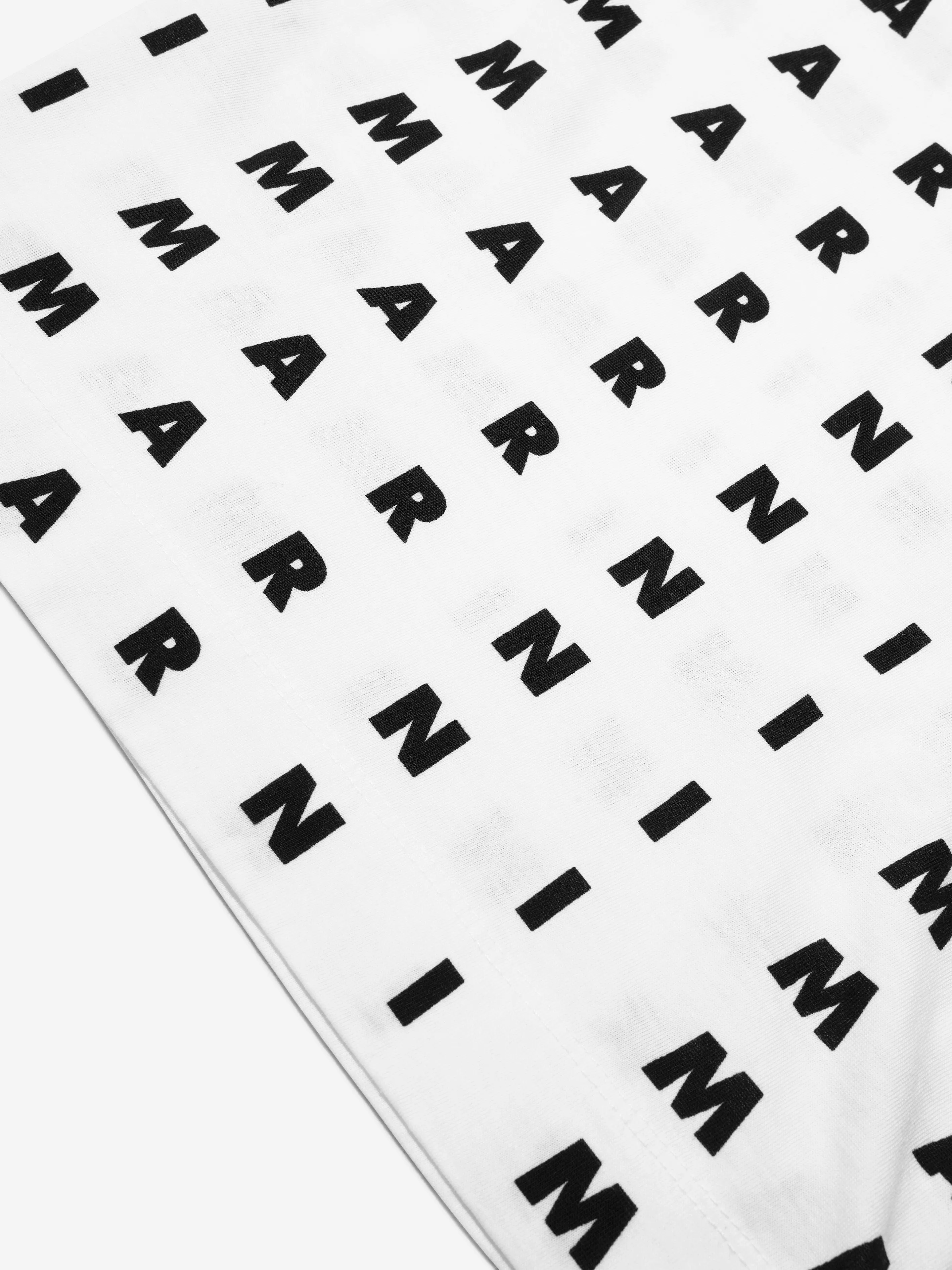 MARNI Kids Logo Print T-Shirt in White