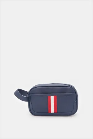 Men Navy Printed Pouch