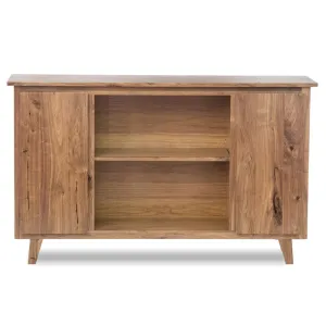 Mid Century Modern Credenza Cabinet in Solid Walnut for Home Office