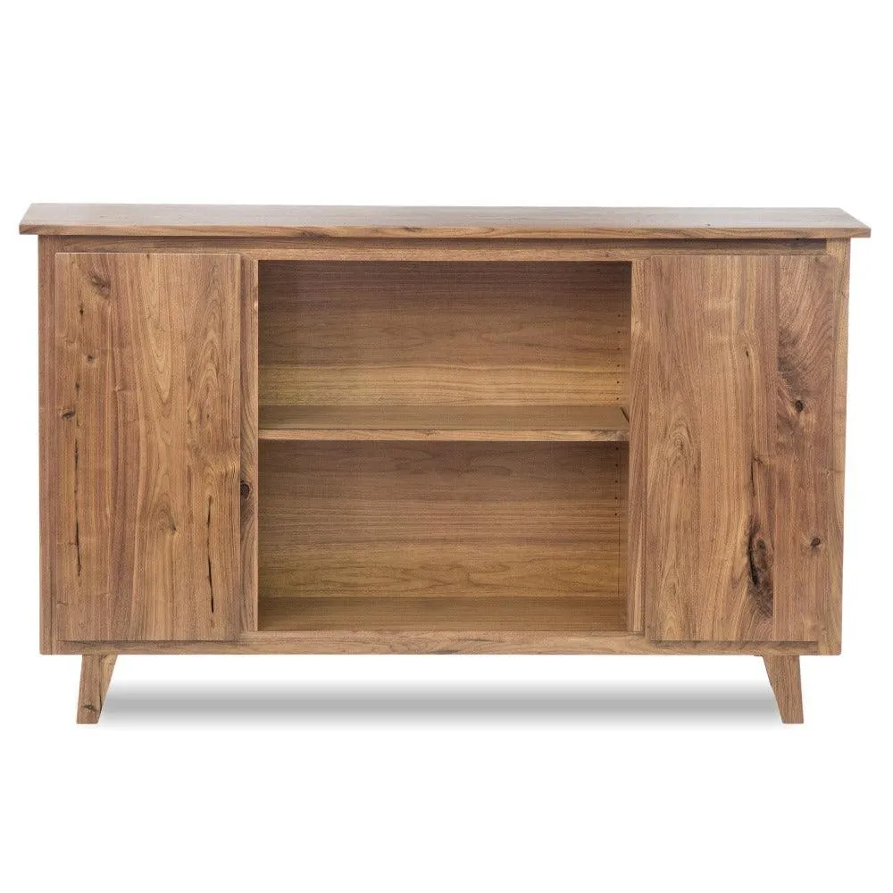 Mid Century Modern Credenza Cabinet in Solid Walnut for Home Office