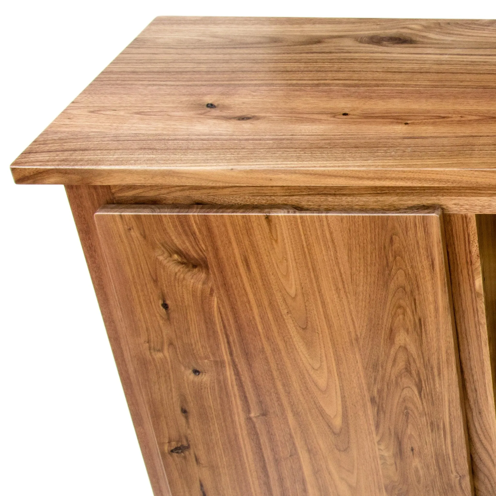 Mid Century Modern Credenza Cabinet in Solid Walnut for Home Office