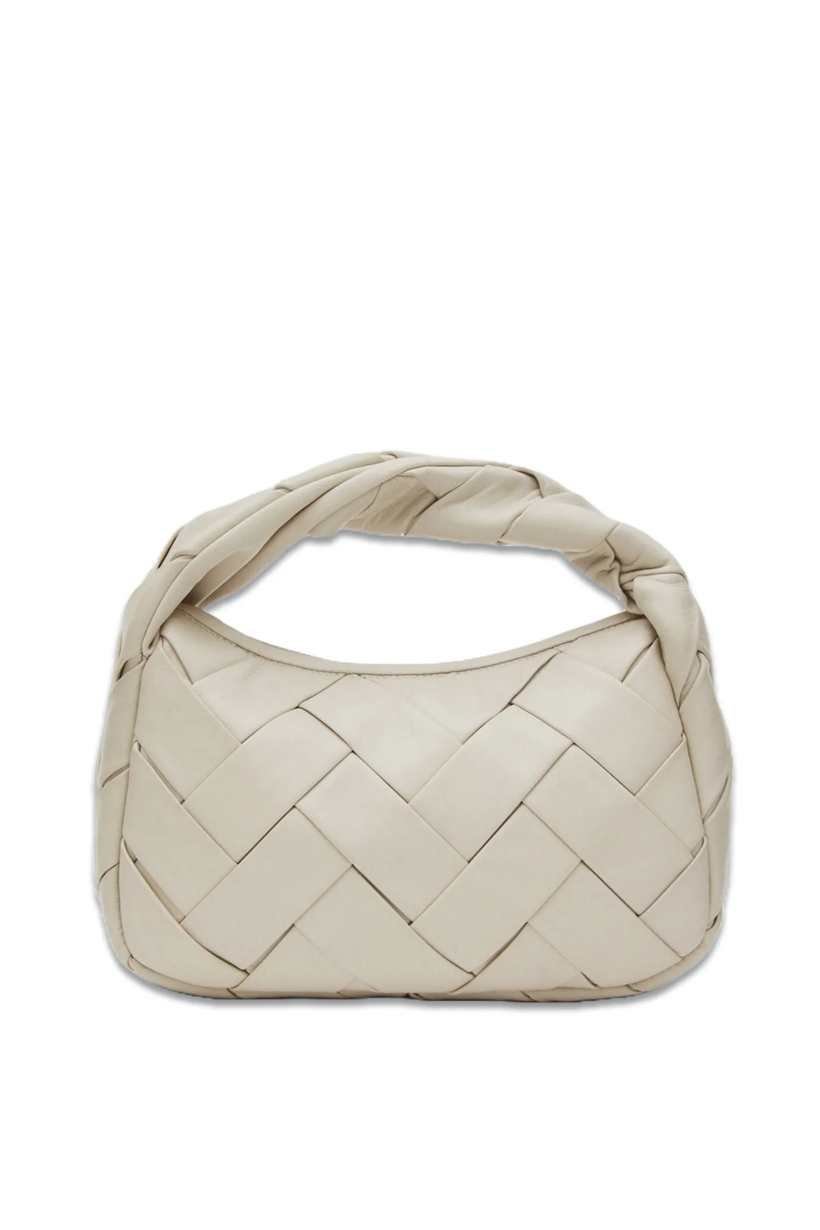 Nappa Leather Woven Croissant Bag