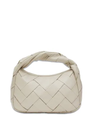 Nappa Leather Woven Croissant Bag