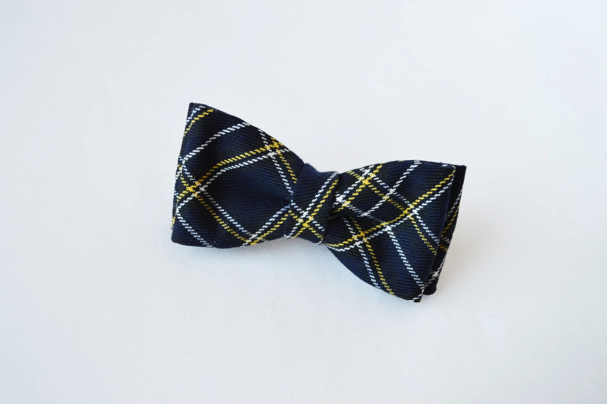 Navy Blue Striped Bow tie