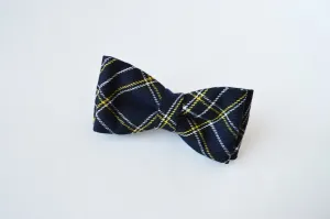 Navy Blue Striped Bow tie