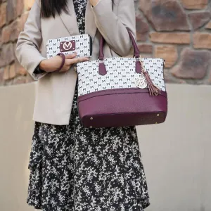 Print Women Tote Bag with matching Wristlet