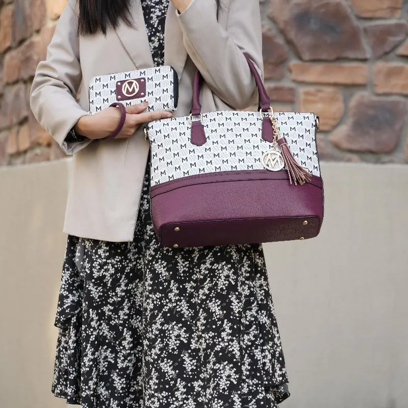 Print Women Tote Bag with matching Wristlet
