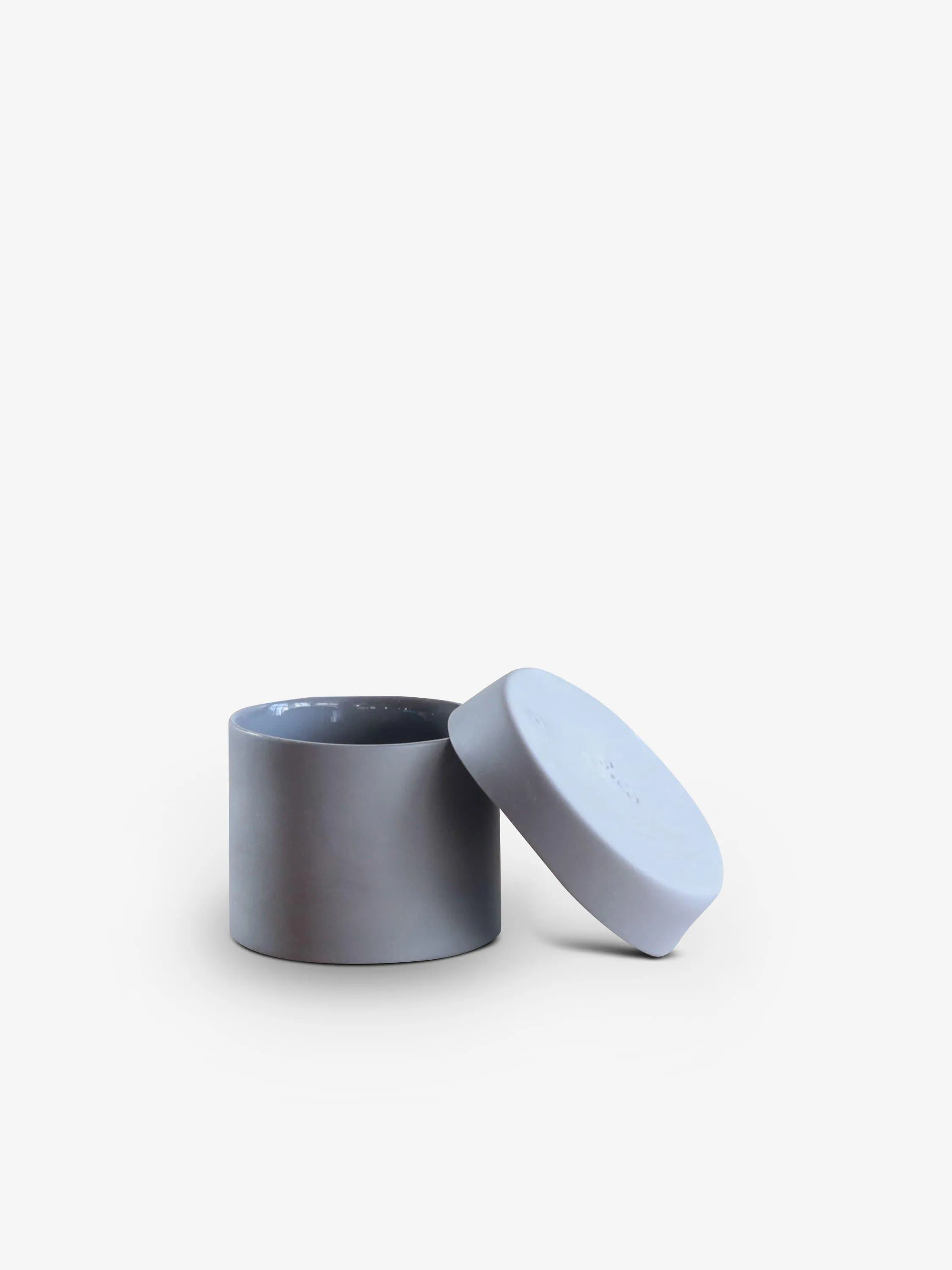 Ripple Cup with Saucer in Light Grey by Urban Oasis