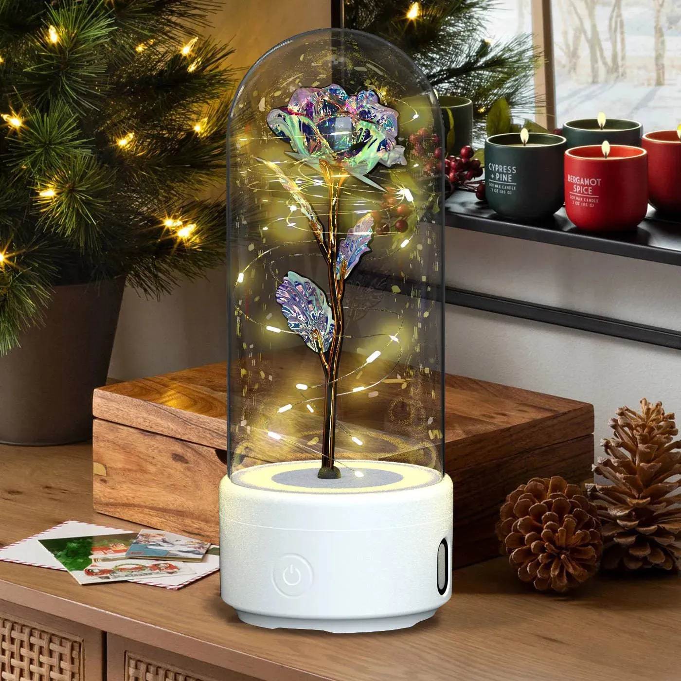 Rose LED Light & Bluetooth Speaker