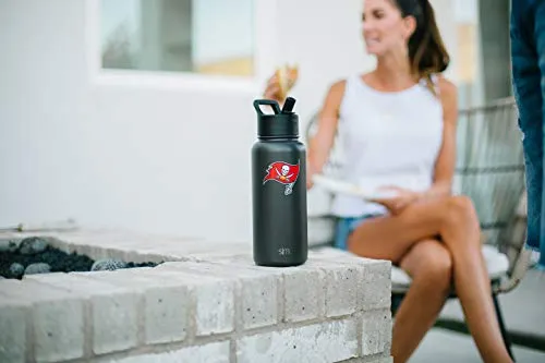 Simple Modern Officially Licensed NFL New York Giants Water Bottle with Straw Lid | Vacuum Insulated Stainless Steel 32oz Thermos | Summit Collection | New York Giants