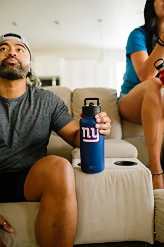 Simple Modern Officially Licensed NFL New York Giants Water Bottle with Straw Lid | Vacuum Insulated Stainless Steel 32oz Thermos | Summit Collection | New York Giants