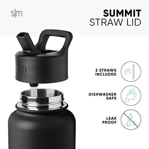 Simple Modern Officially Licensed NFL New York Giants Water Bottle with Straw Lid | Vacuum Insulated Stainless Steel 32oz Thermos | Summit Collection | New York Giants