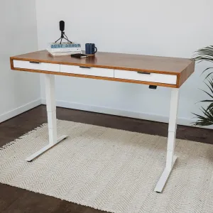 SLIM DESK // Modern Wood Desk With Drawers // Fixed or Adjustable Height Desk