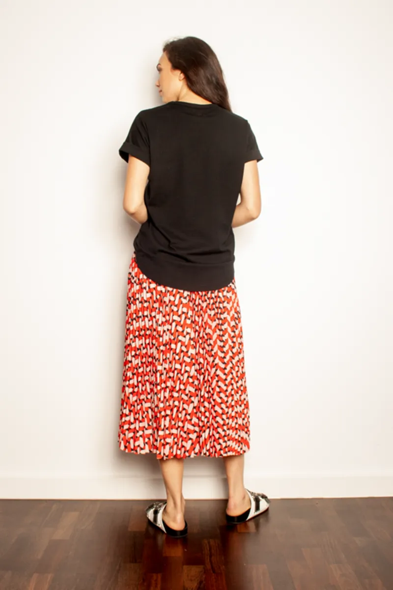 The Others - The Relaxed Tee - Black with Stripe Lips