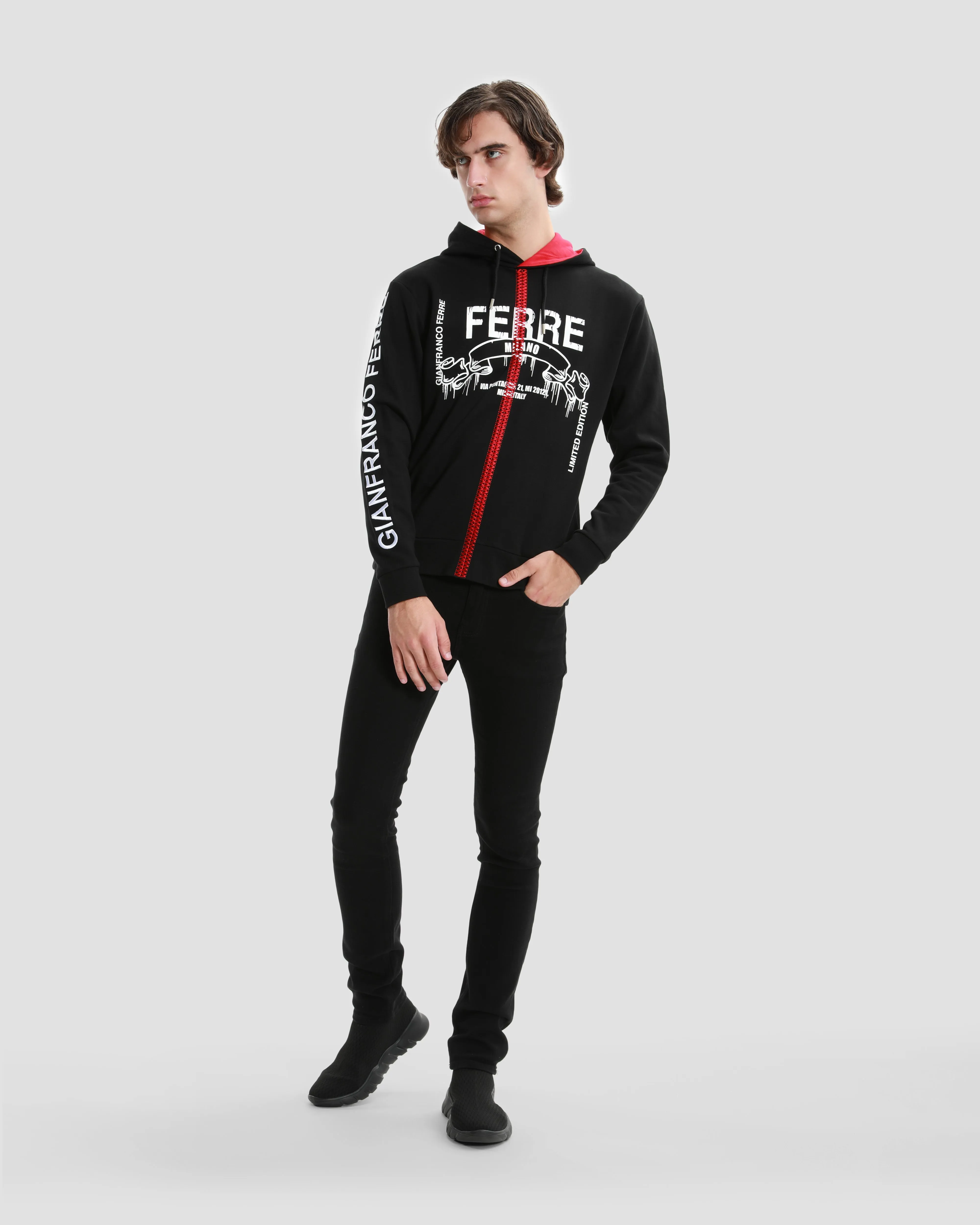 Two-tone Stitched Hoodie