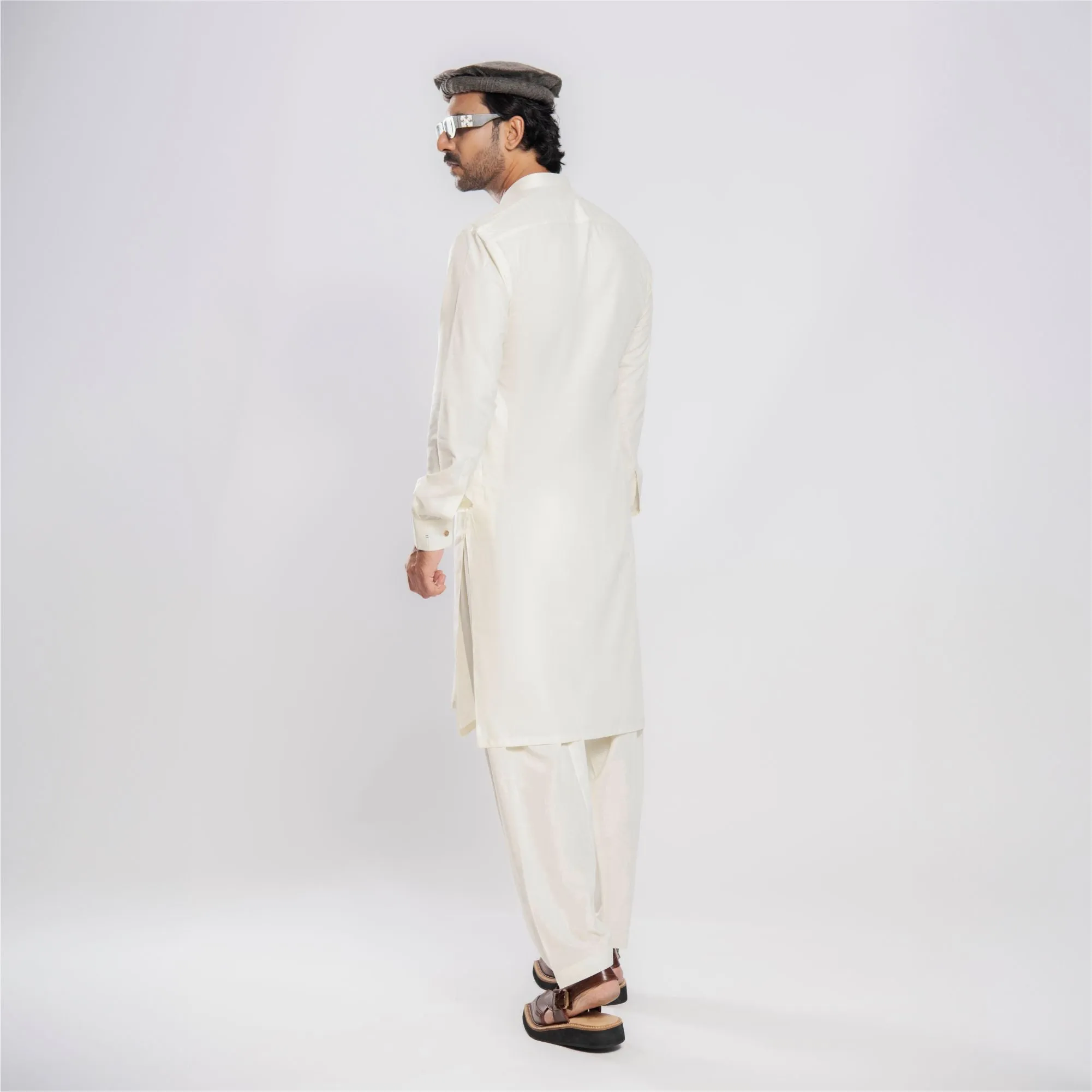 Urban Ease - Cream Color Shalwar Kameez