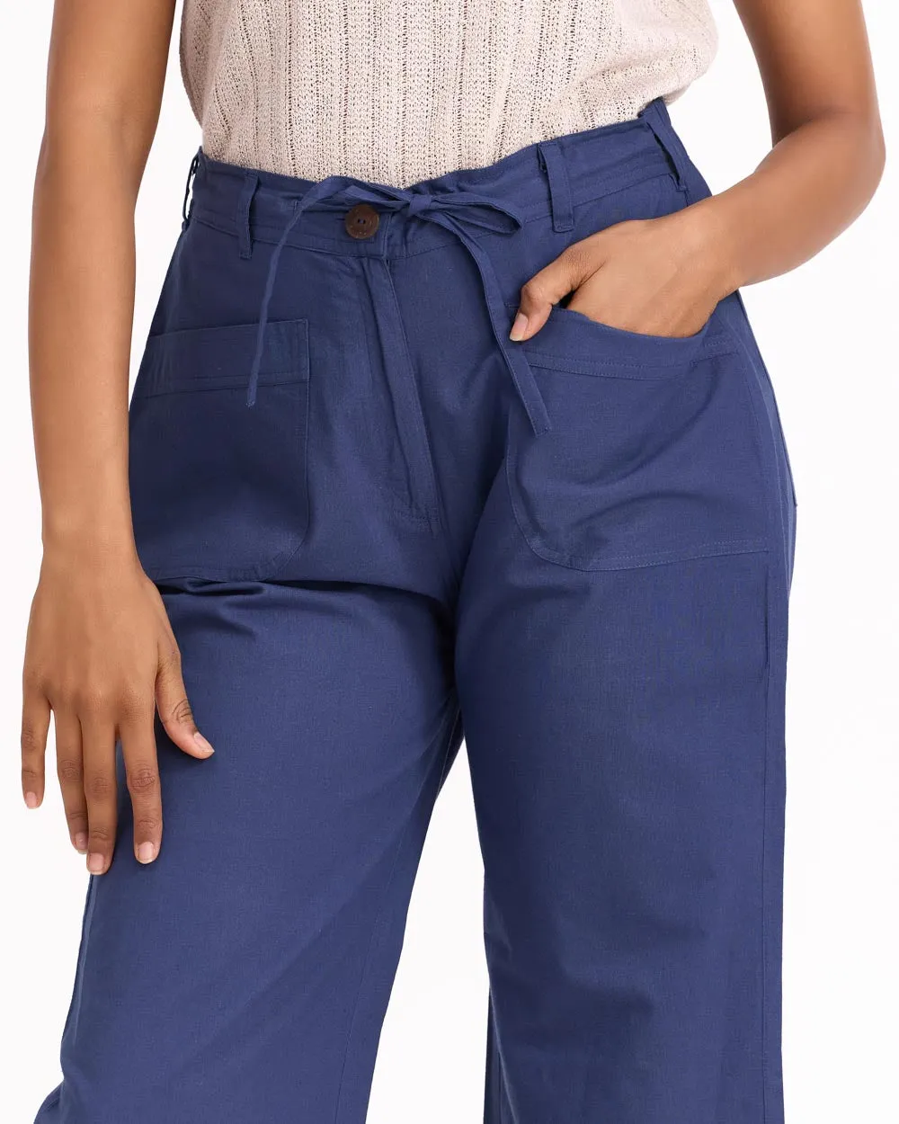 Women Flare Pants - Blue