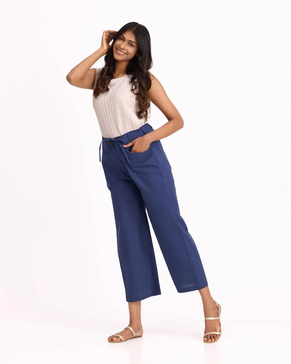Women Flare Pants - Blue
