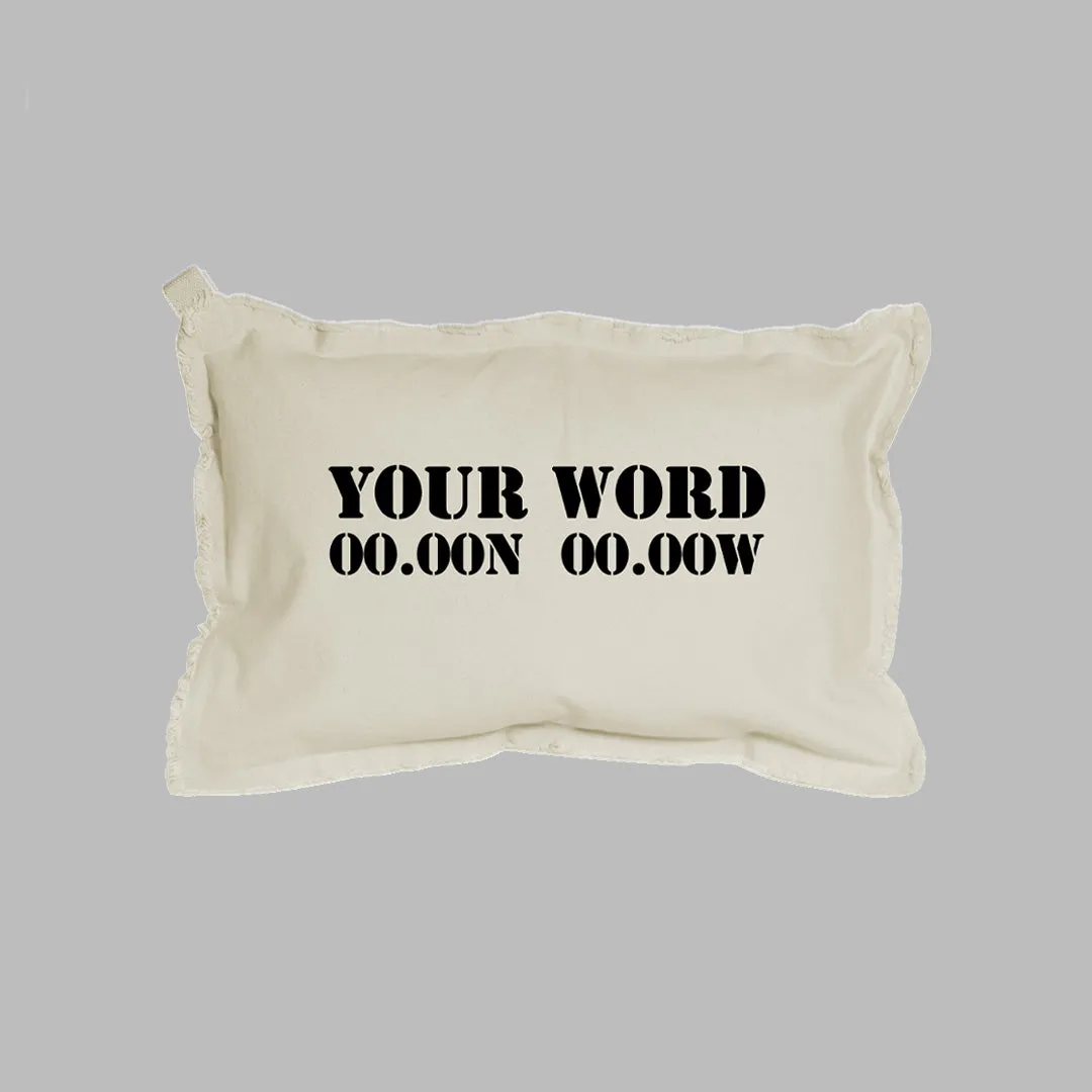 Your Word   Coordinates Stencil Lumbar Pillow