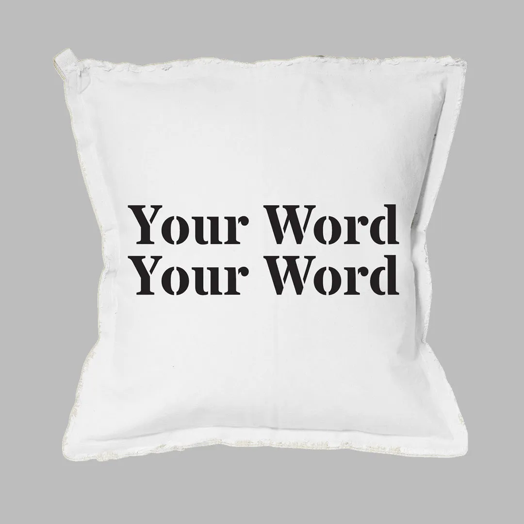 Your Word Two Lines Times Square Pillow