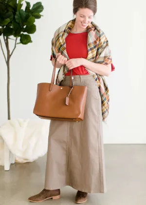 Zeda Faux Leather Tote
